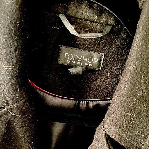 TOPSHOP Black Coat with Zipper - Picture 5 of 5